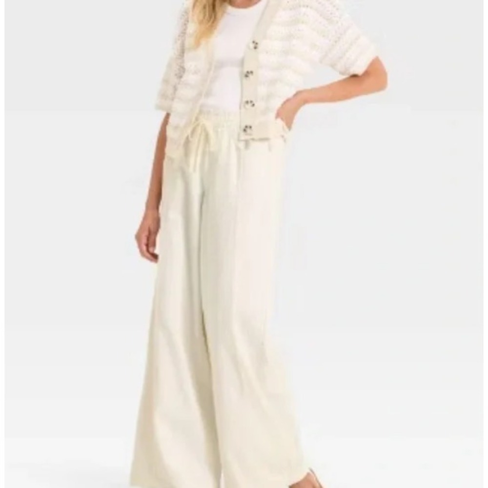 Universal Thread High Rise Drawstring Wide‎ Leg Relaxed Fit Beach Pants XL